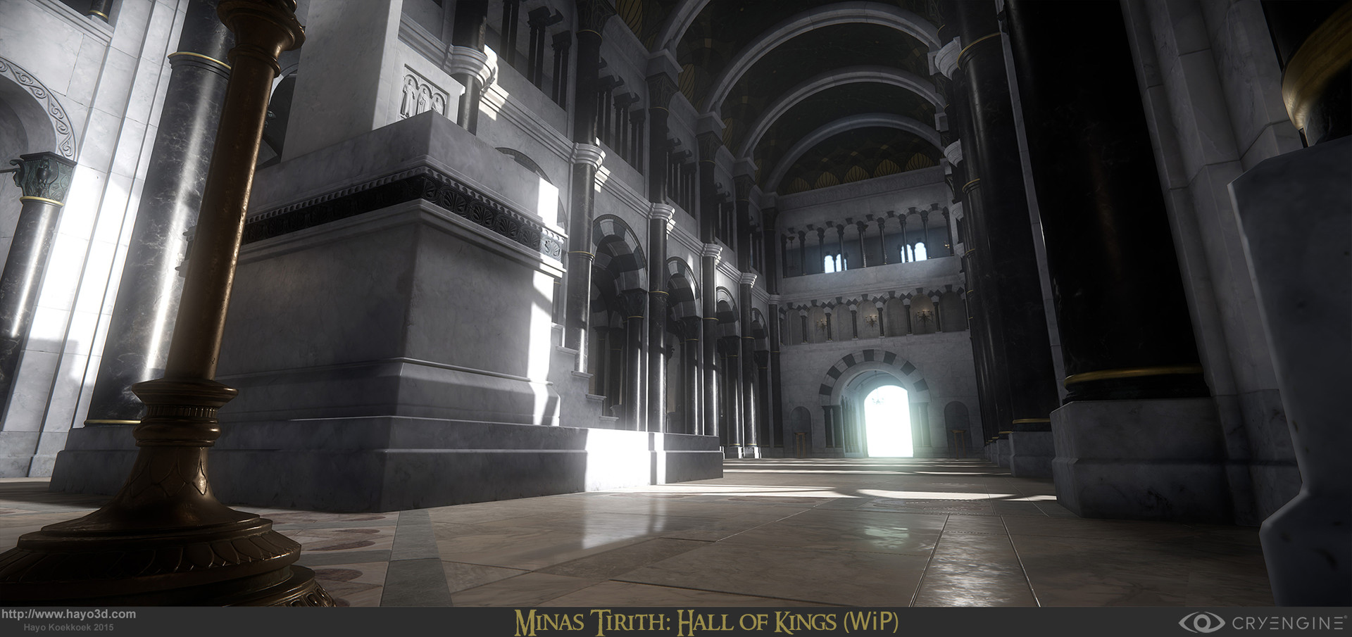 Artstation Minas Tirith Hall Of Kings Hayo Koekkoek