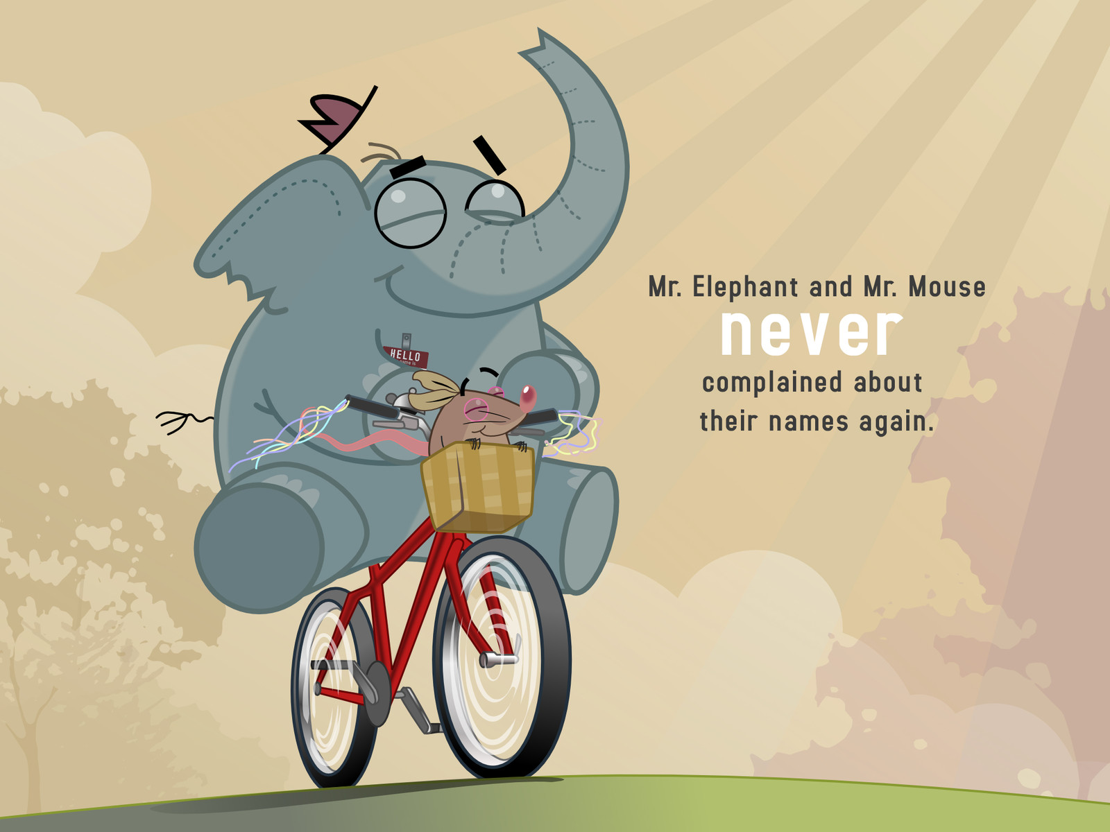 Mr. Elephant & Mr. Mouse. Bike