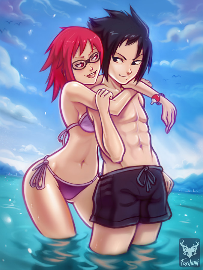 Karin and Sasuke.