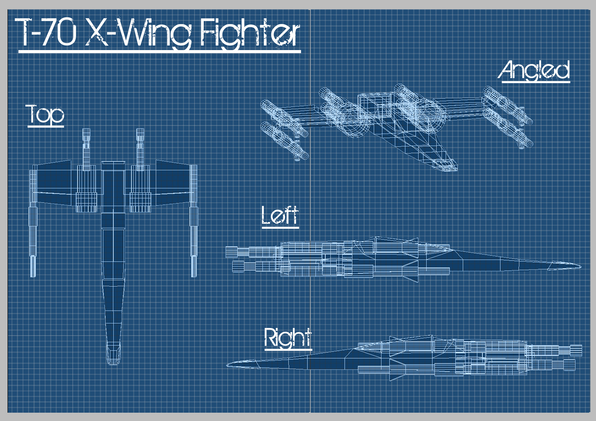 Liam Conlon T 70 X Wing Fighter 3d Model