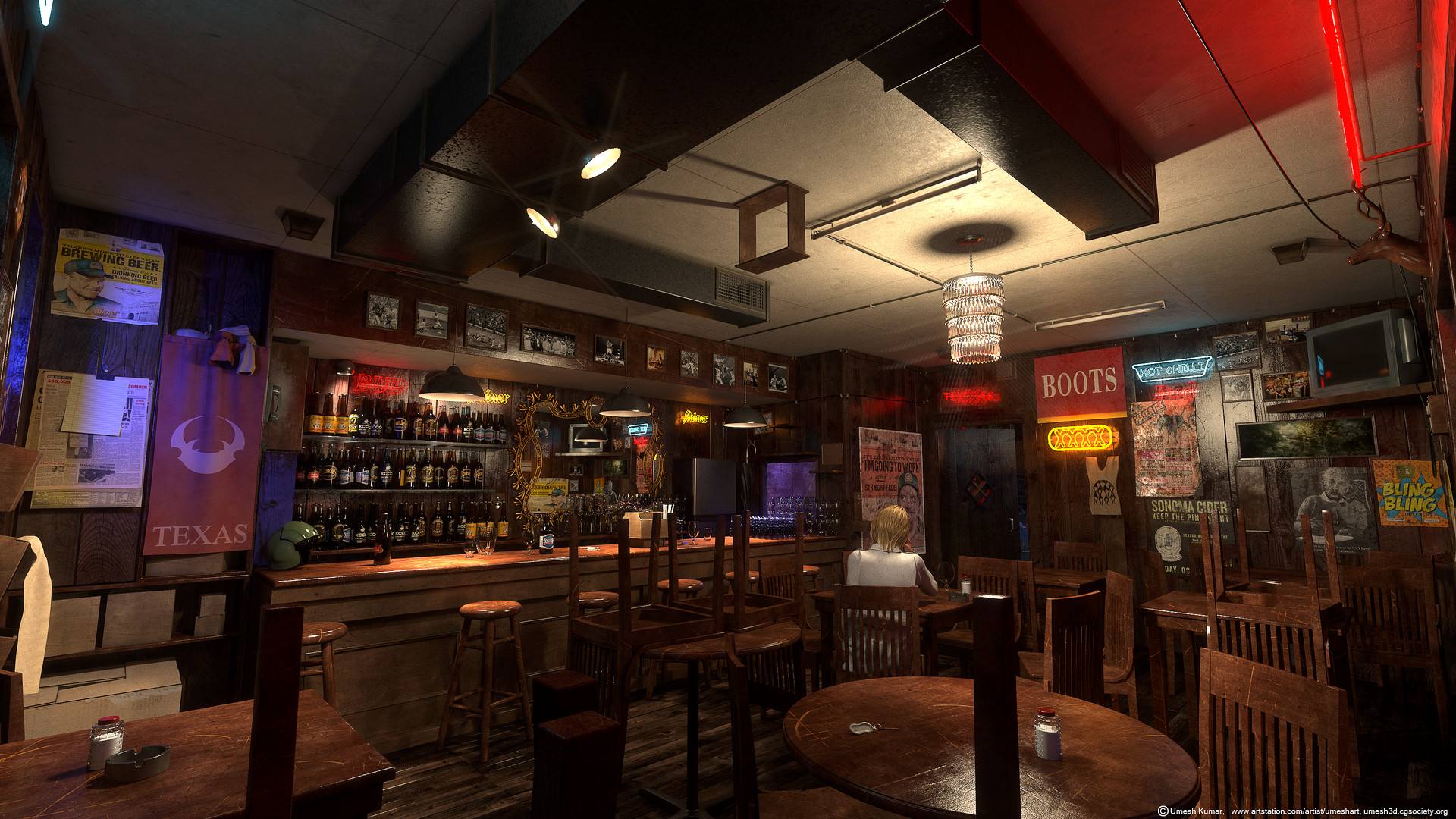 Artstation Beer Bar Umesh Kumar,Fondos De Pantalla 1080x1920 Ultra Hd Fondos Gamer 4k