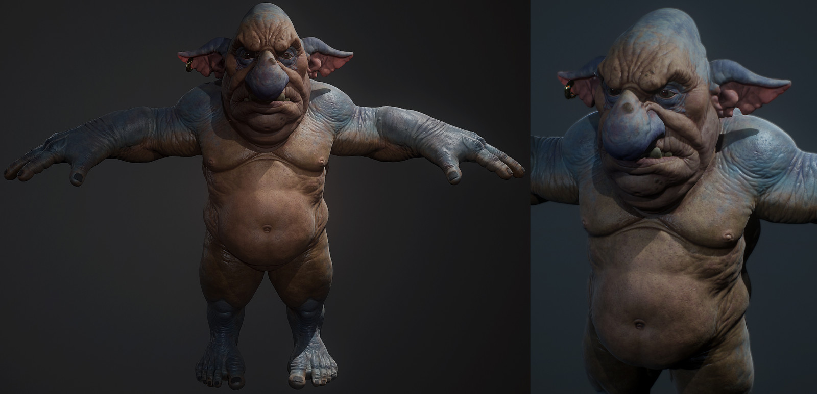 Full body texturing in Substance and Marmoset Toolbag 3.