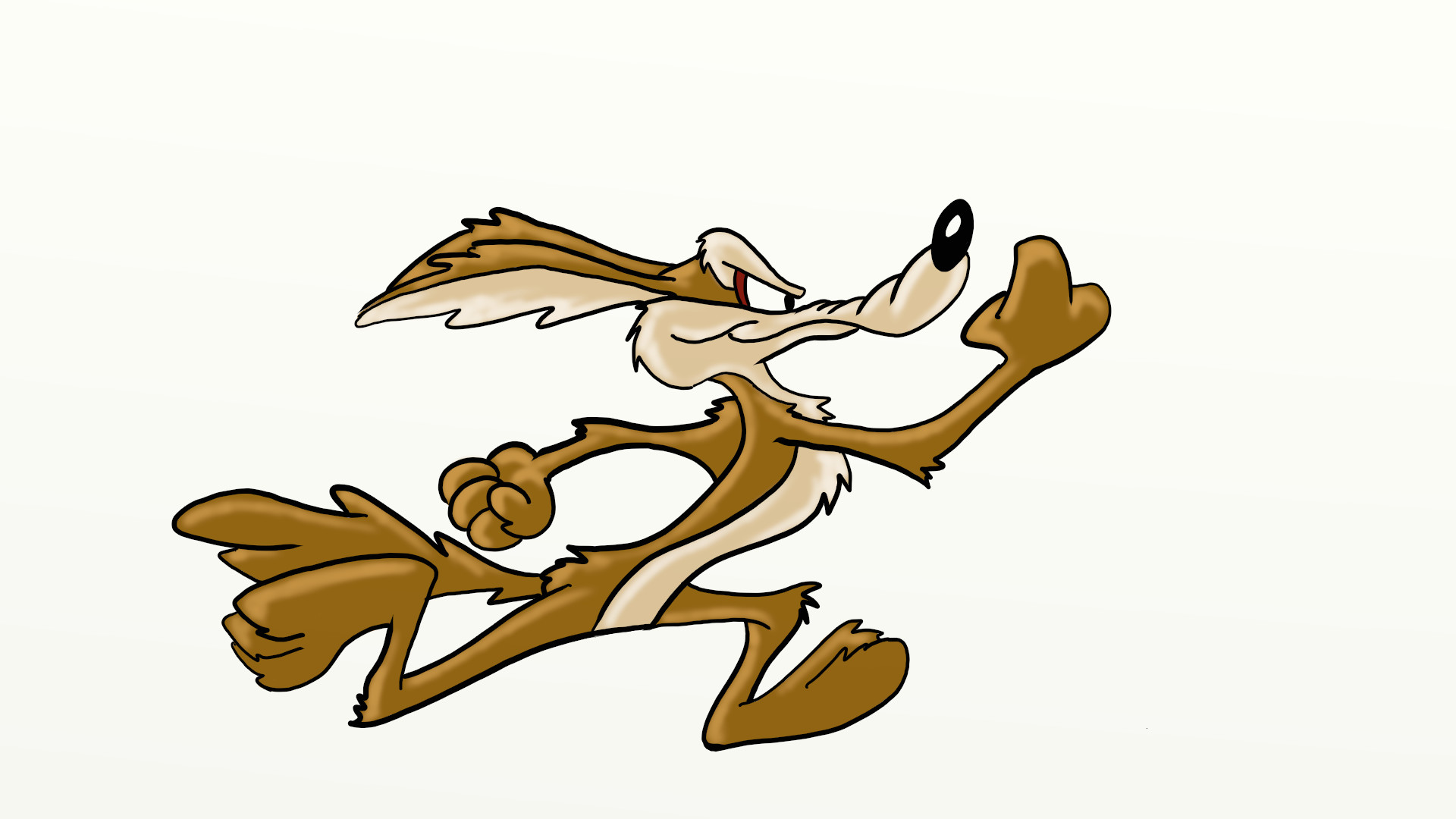 Drawing Wile E Coyote.