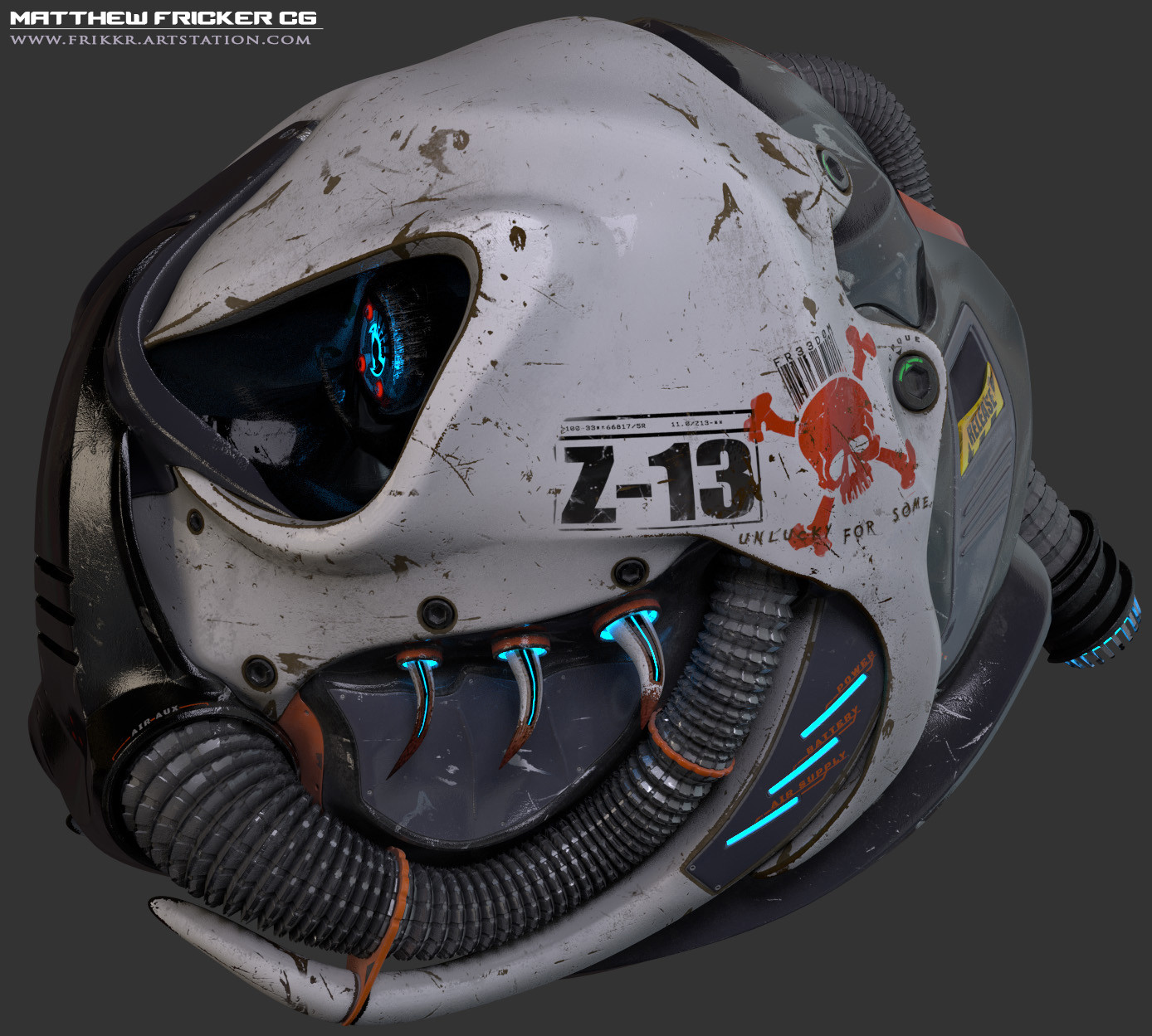 ArtStation Sci-Fi Skull Helmet