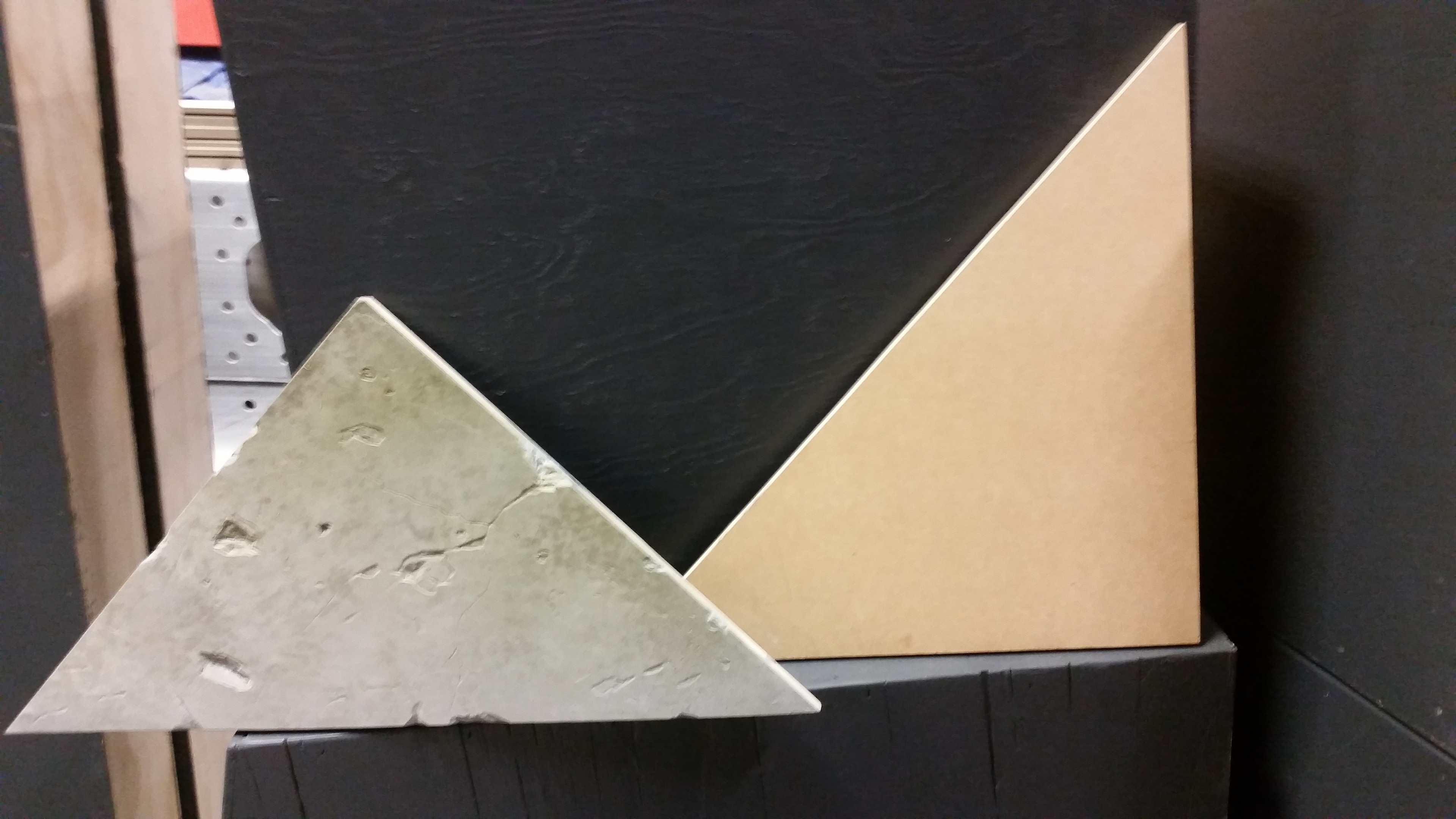 MDF sample raw and finished