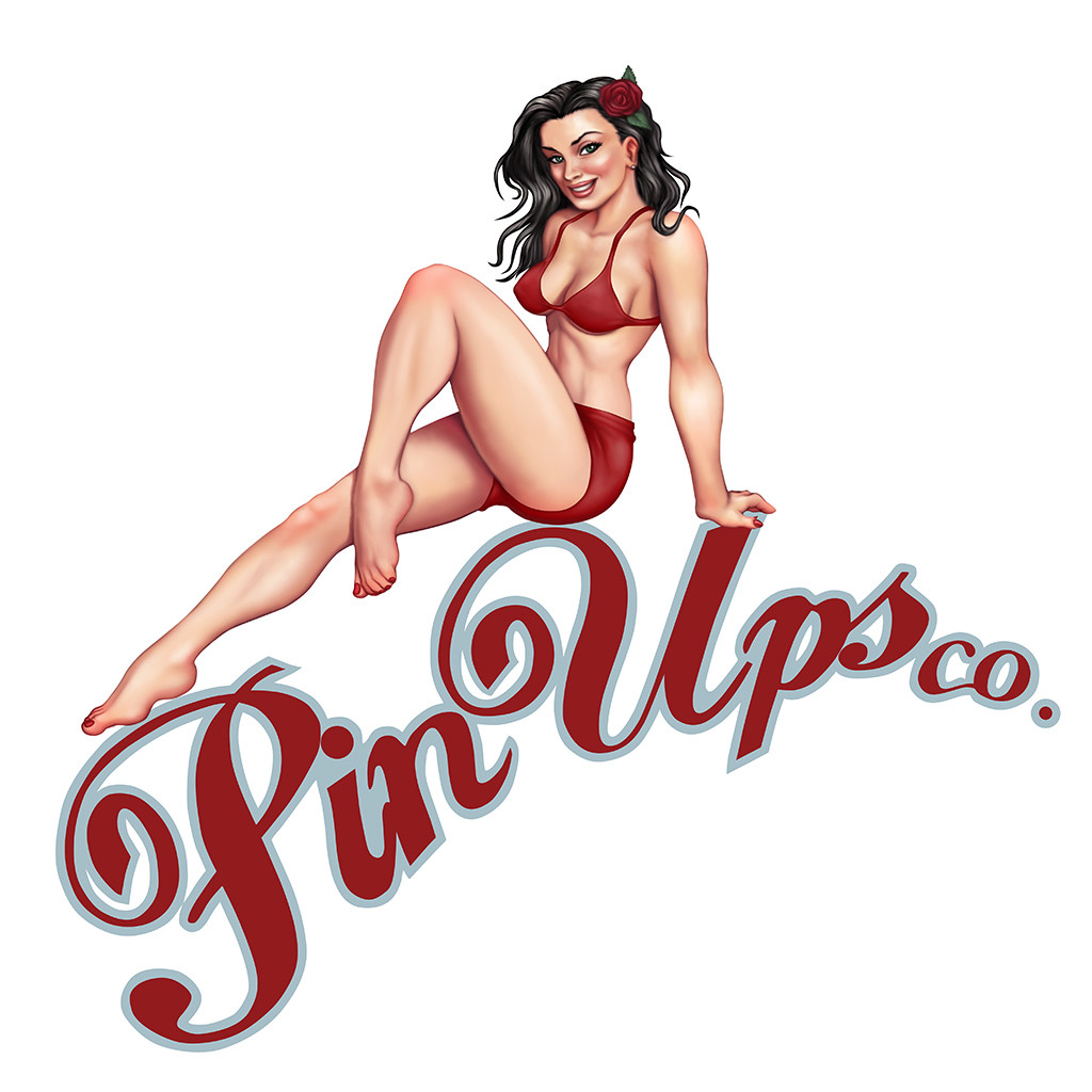 Pin Ups Co. logo girl