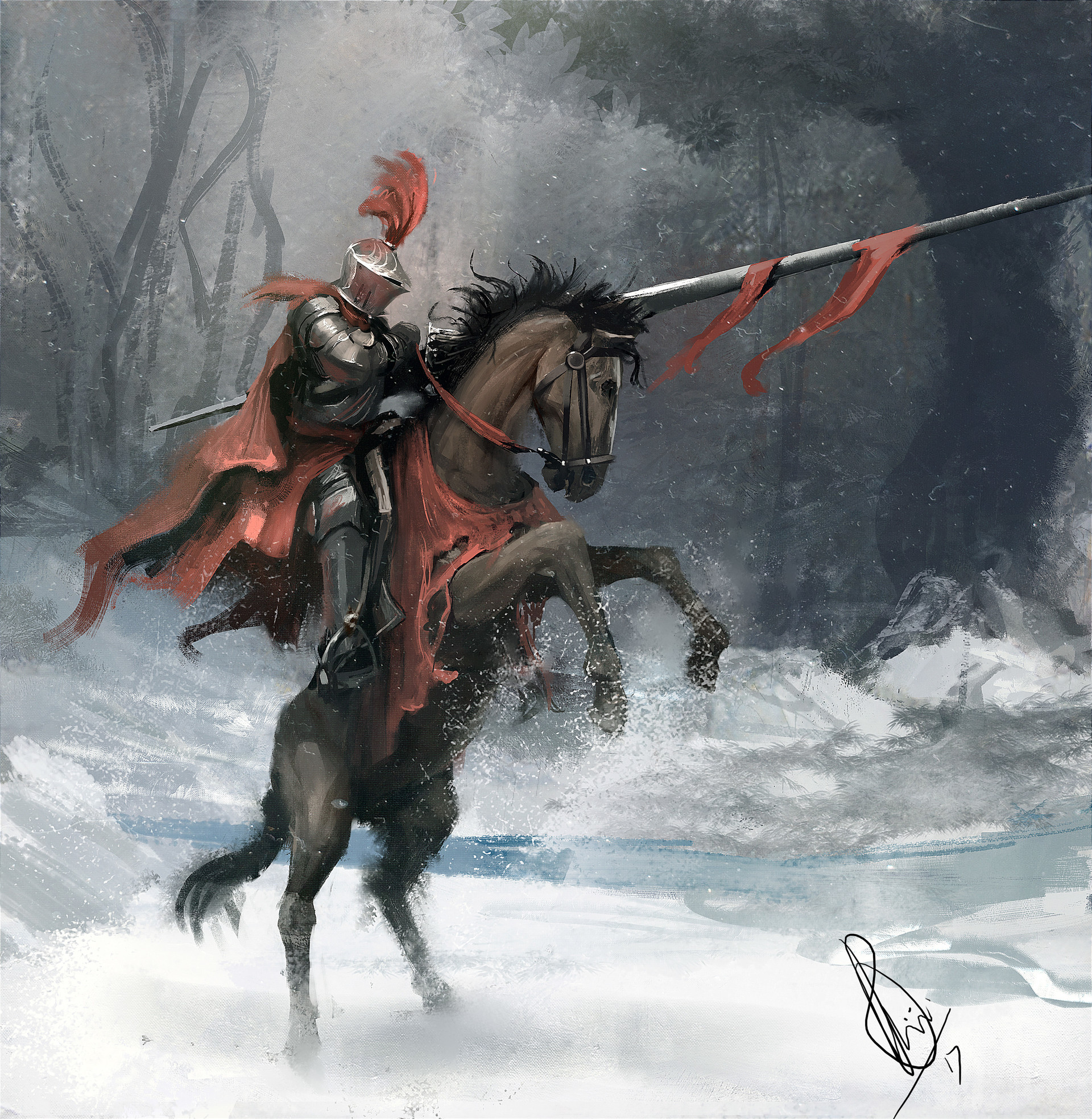 Artstation Mounted Knight Raymond Minnaar