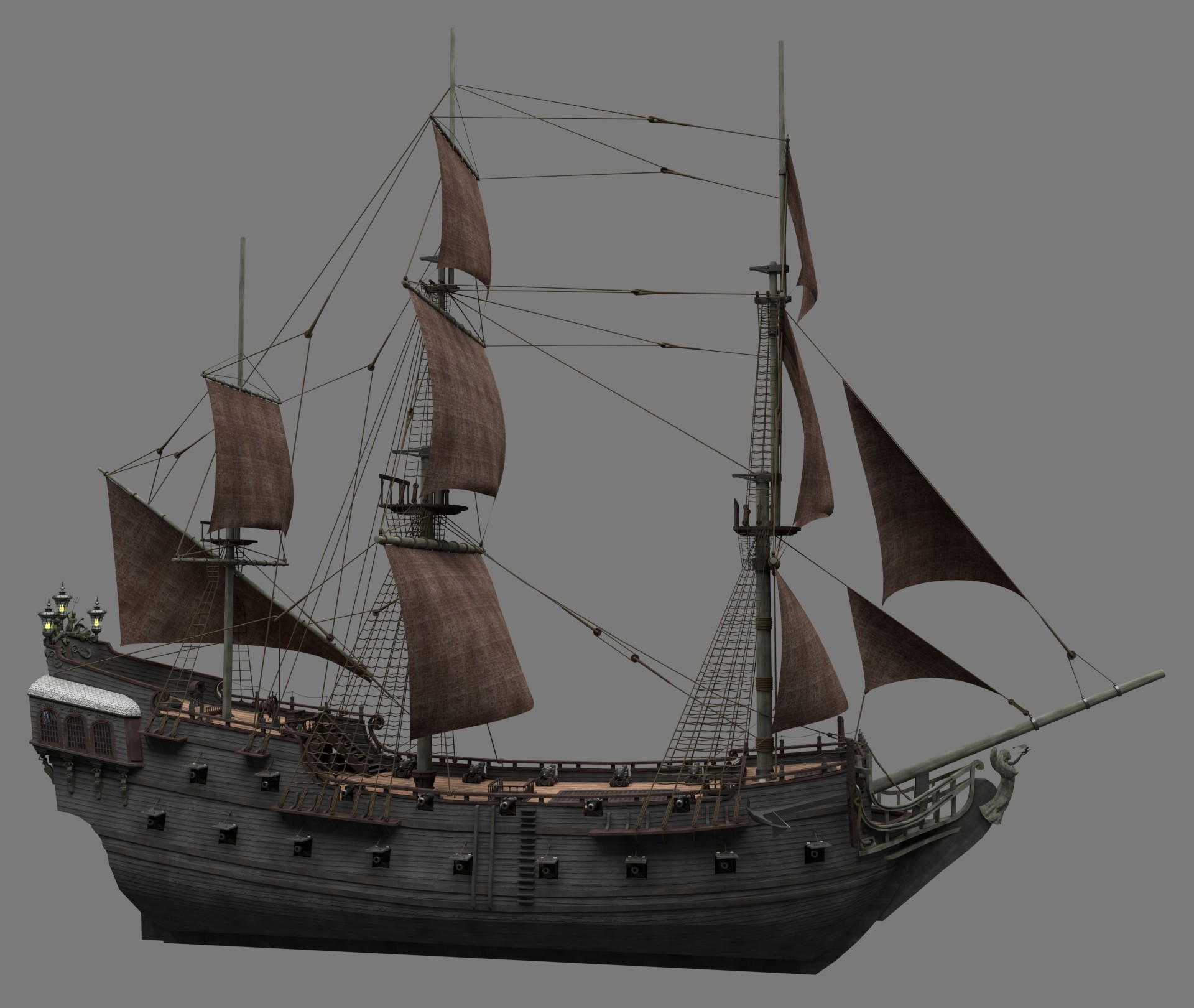 Black Pearl Pirate Ship Deck
