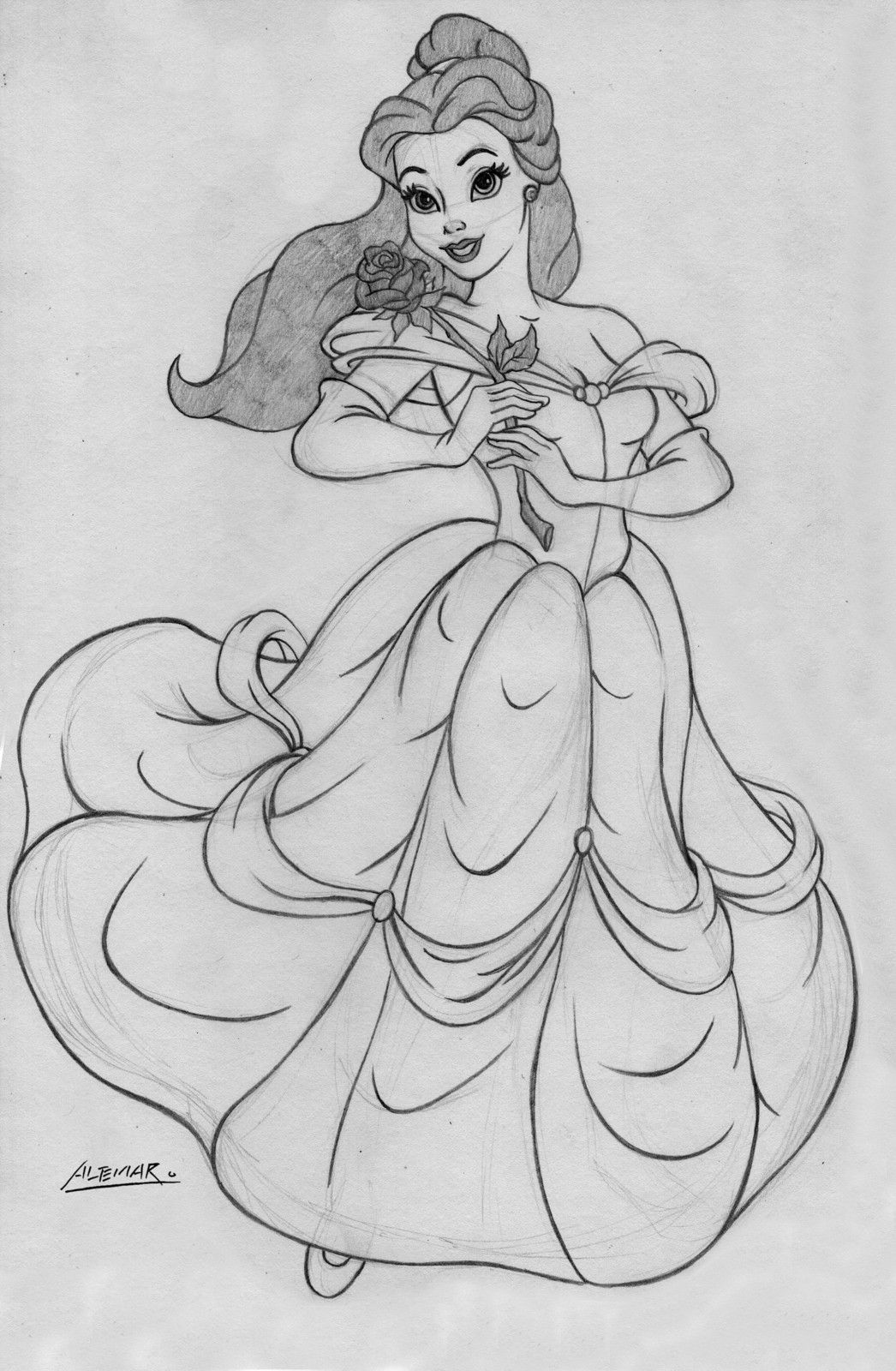 Belle -  Sketch with pencil