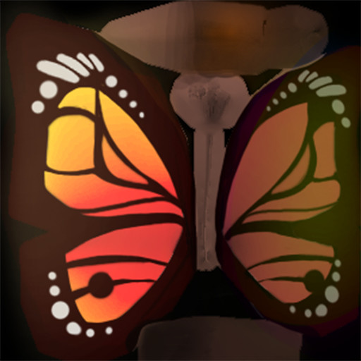 Painted butterfly texture in photoshop