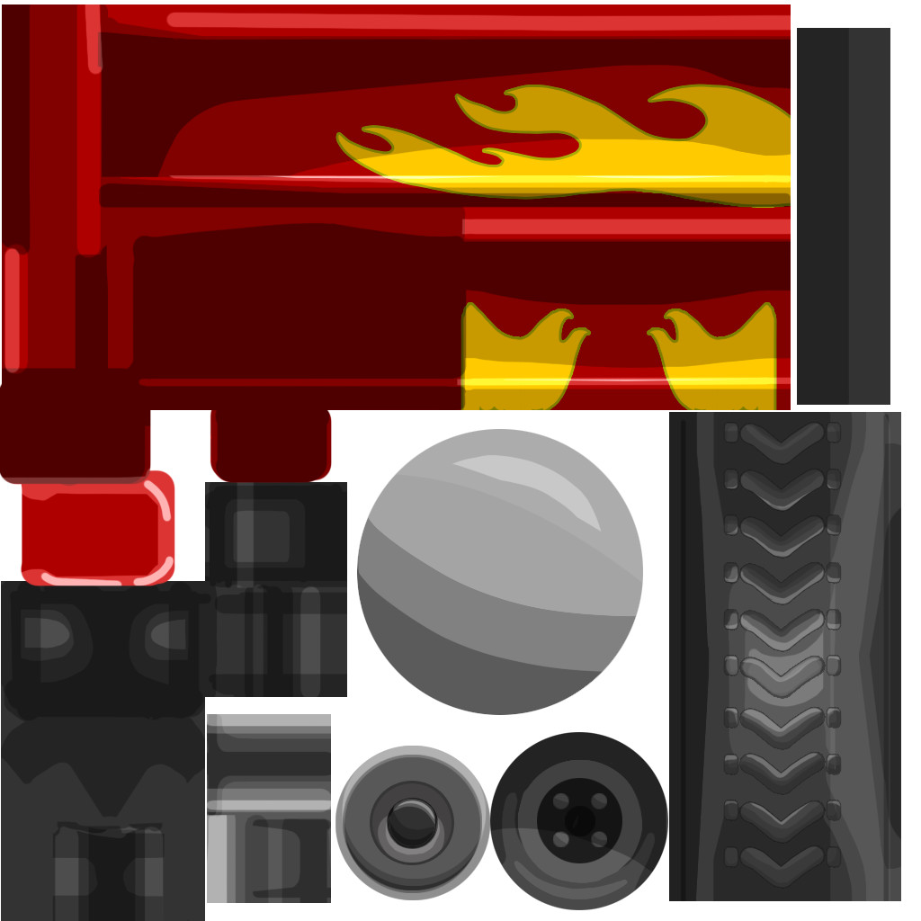 Full painted texture For Earthquake drill wagon