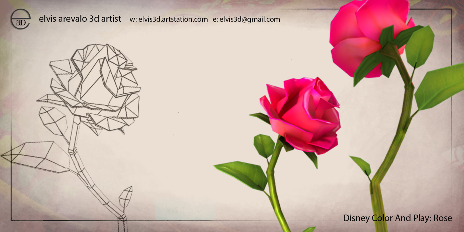 Rose Prop Design, model and texture