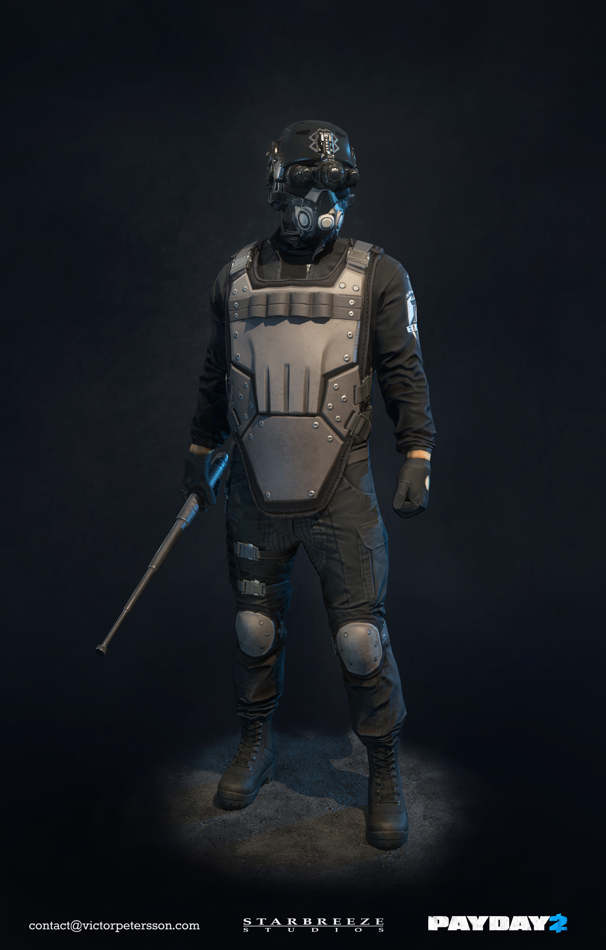 Artstation Payday 2 Zeal Cloaker Game Model Victor Petersson