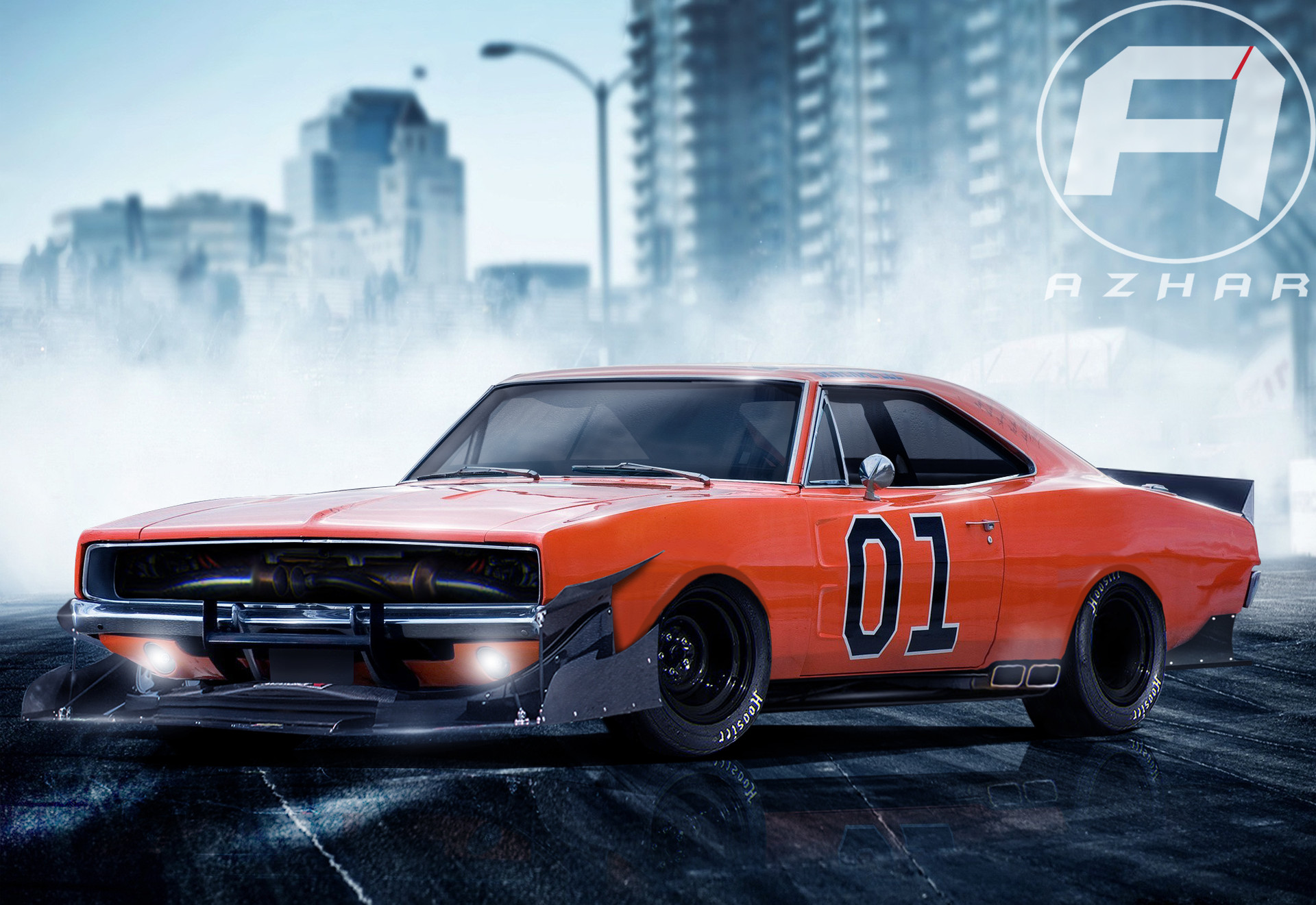 Dodge shop charger decoration