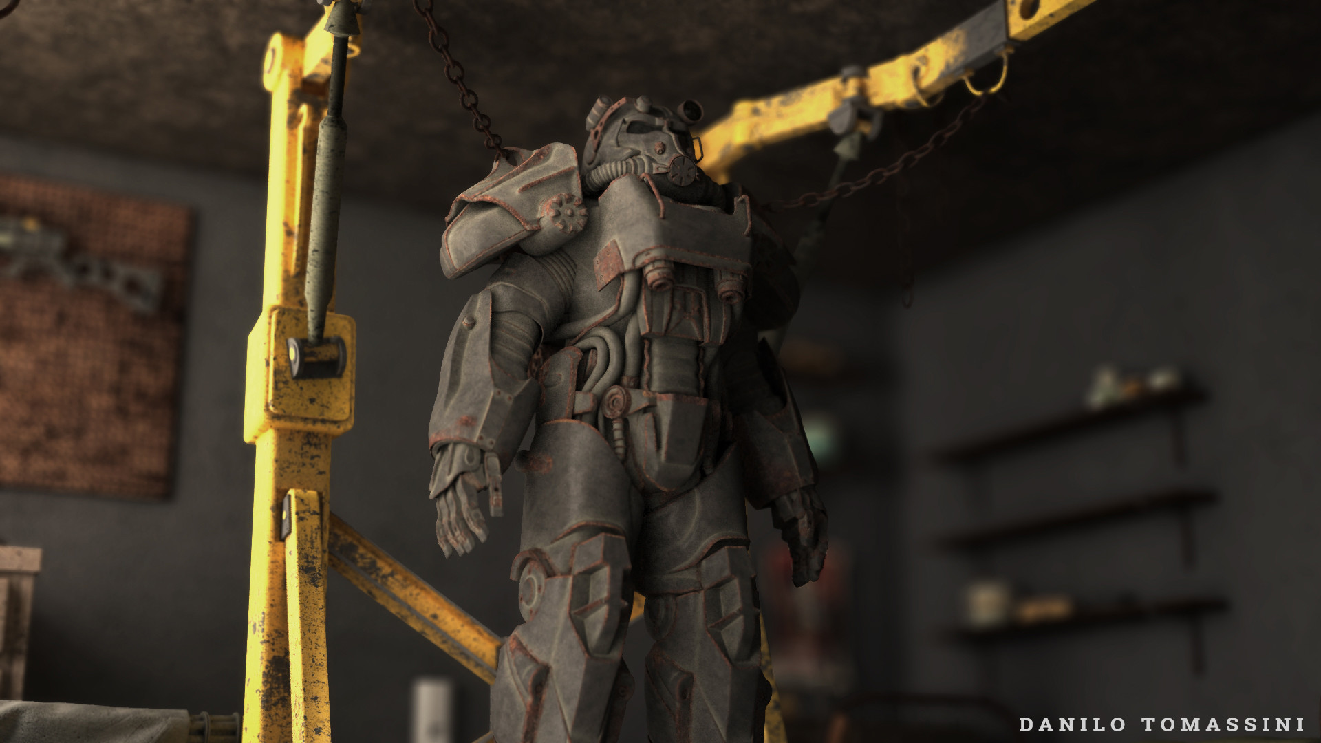 Fallout 4 power armor red фото 19