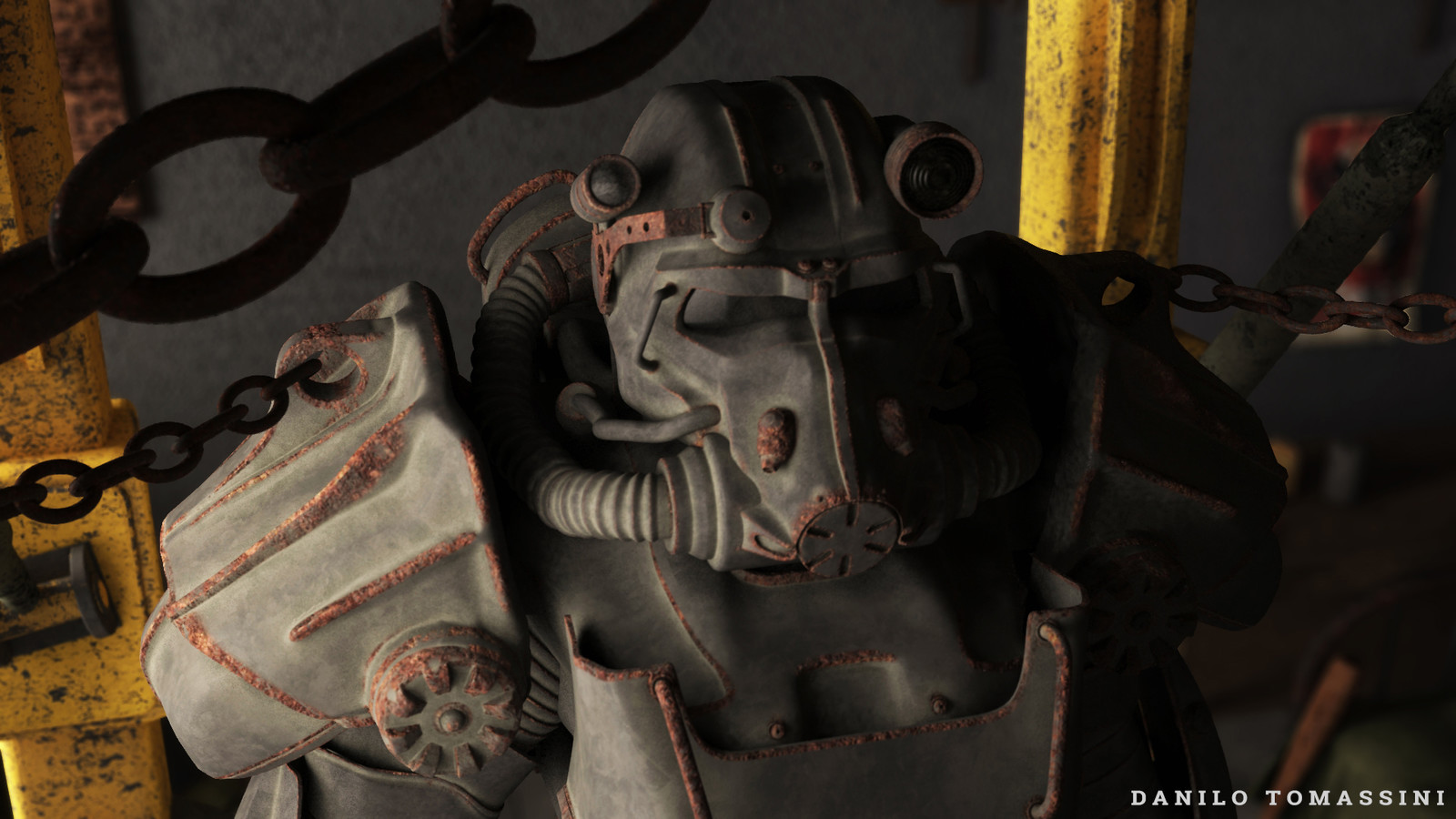 Fallout 4 power armor red фото 17