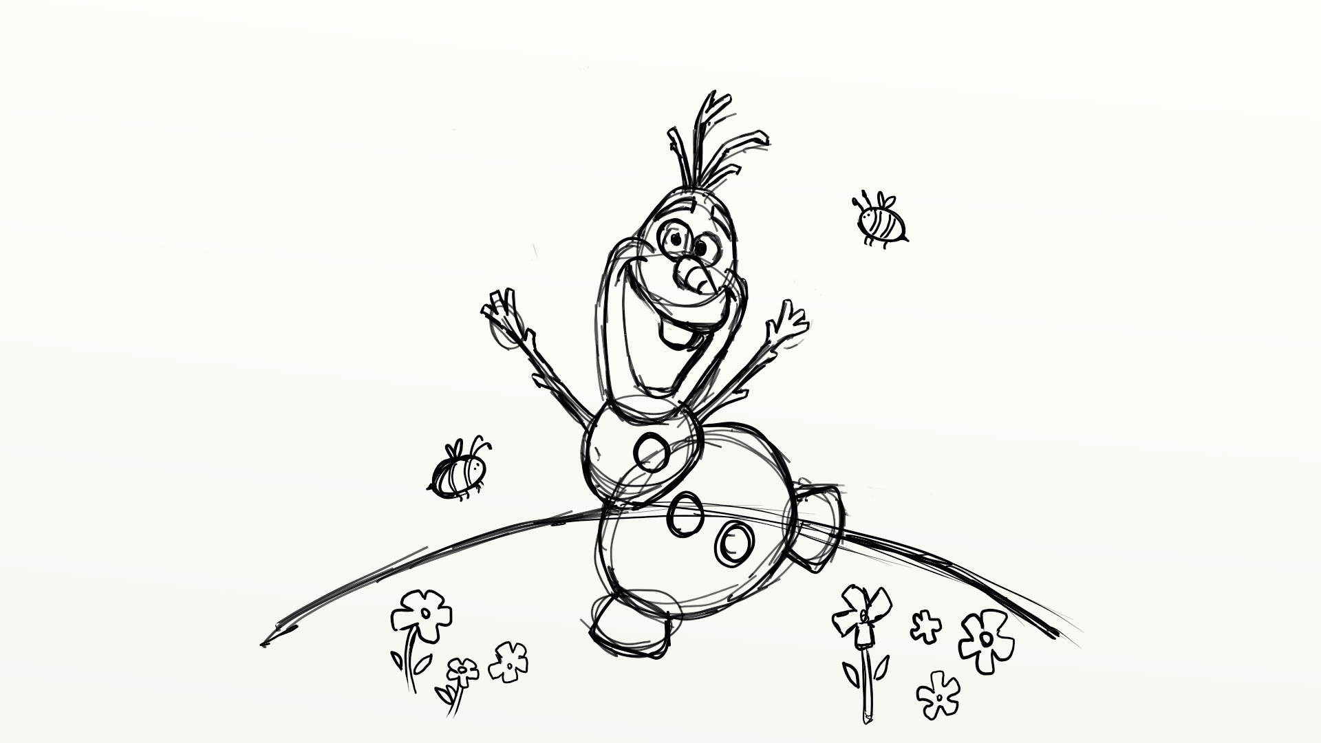 Artstation Drawing Olaf Daily Cartoon Drawings