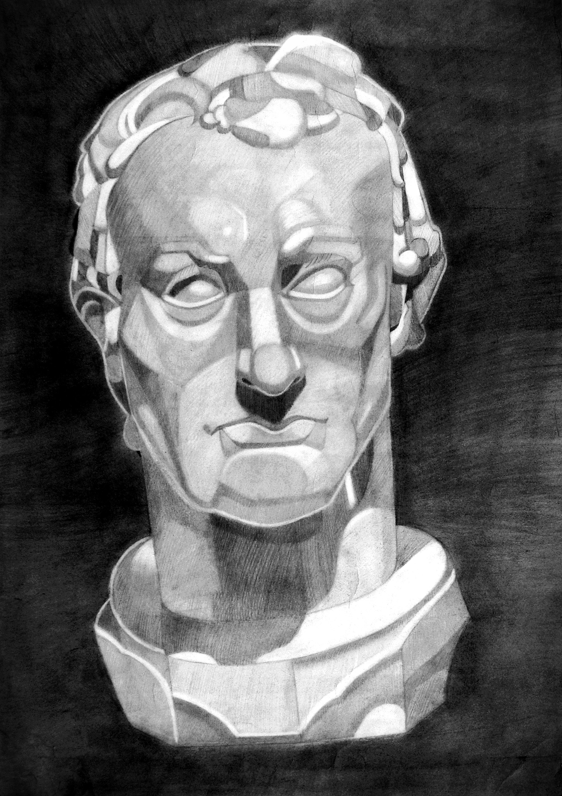 ArtStation - Декоративний, академічний рисунок. Гіпсові портрети ...