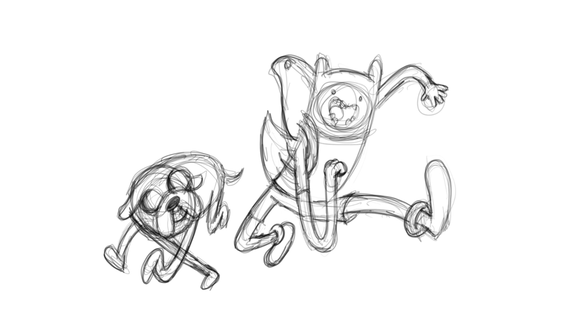 Drawing Finn And Jake Daily Cartoon Drawings Artstation
