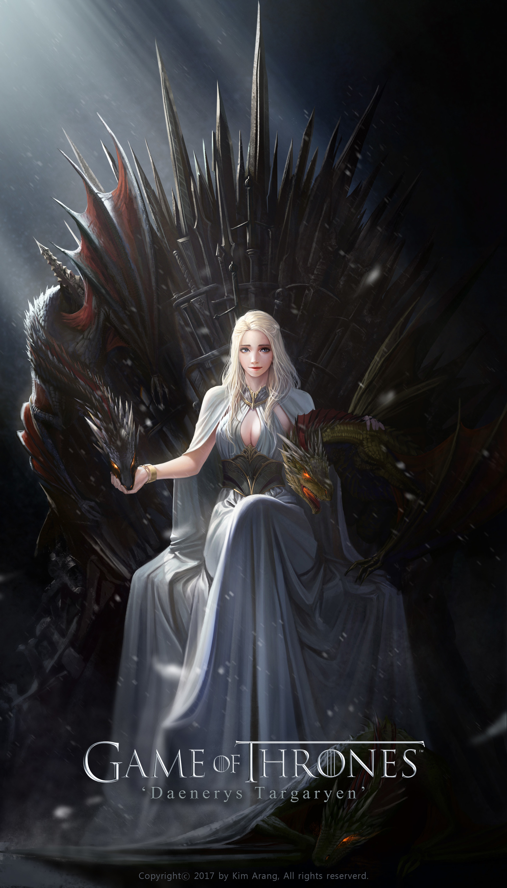 GAME OF THRONES SEASON 8 Daenerys Targaryen W/ WINGS FAN ART PUBLICITY PHOTO 