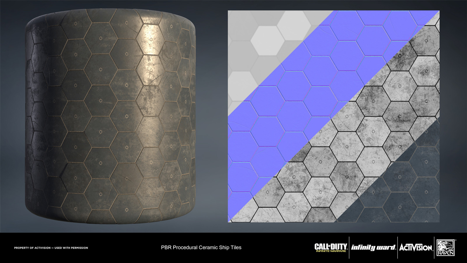 Ceramic heat plates material. Created entirely in Substance Designer.