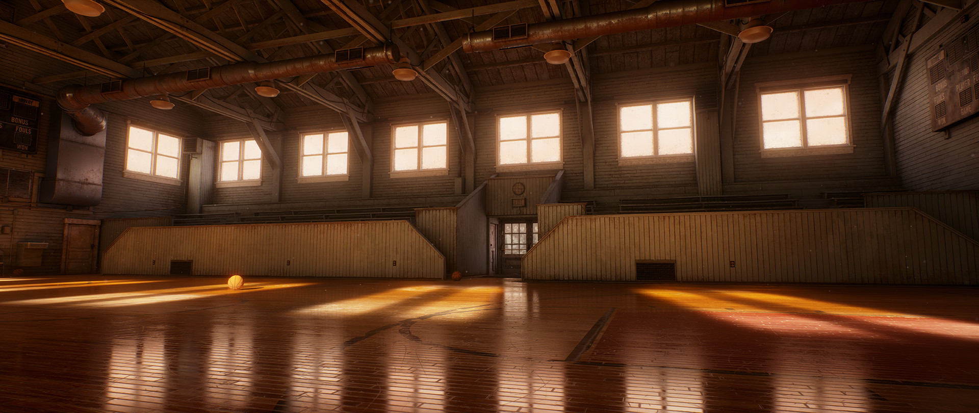 Artstation Old Basketball Gym Ue4 Environment Joshua Williams