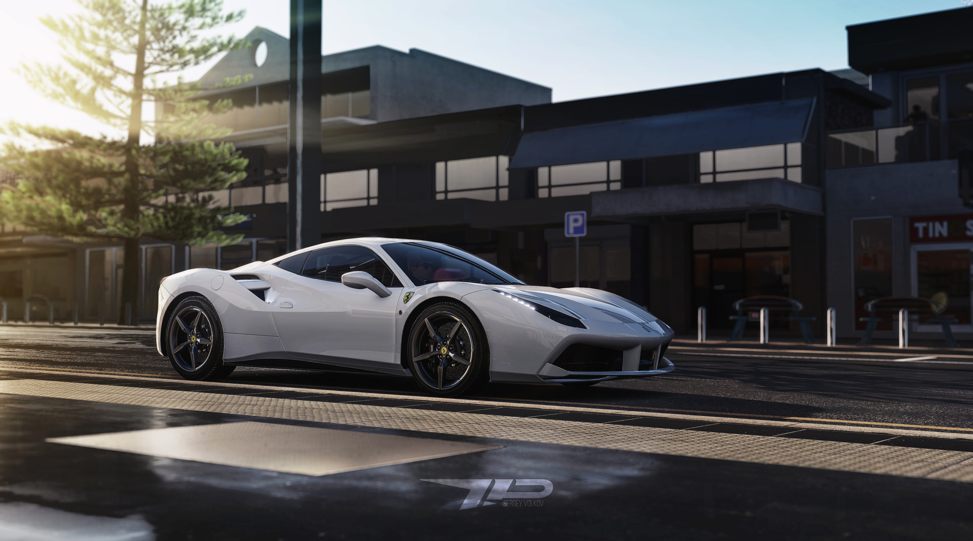 Феррари 488 GTB 2020 белый