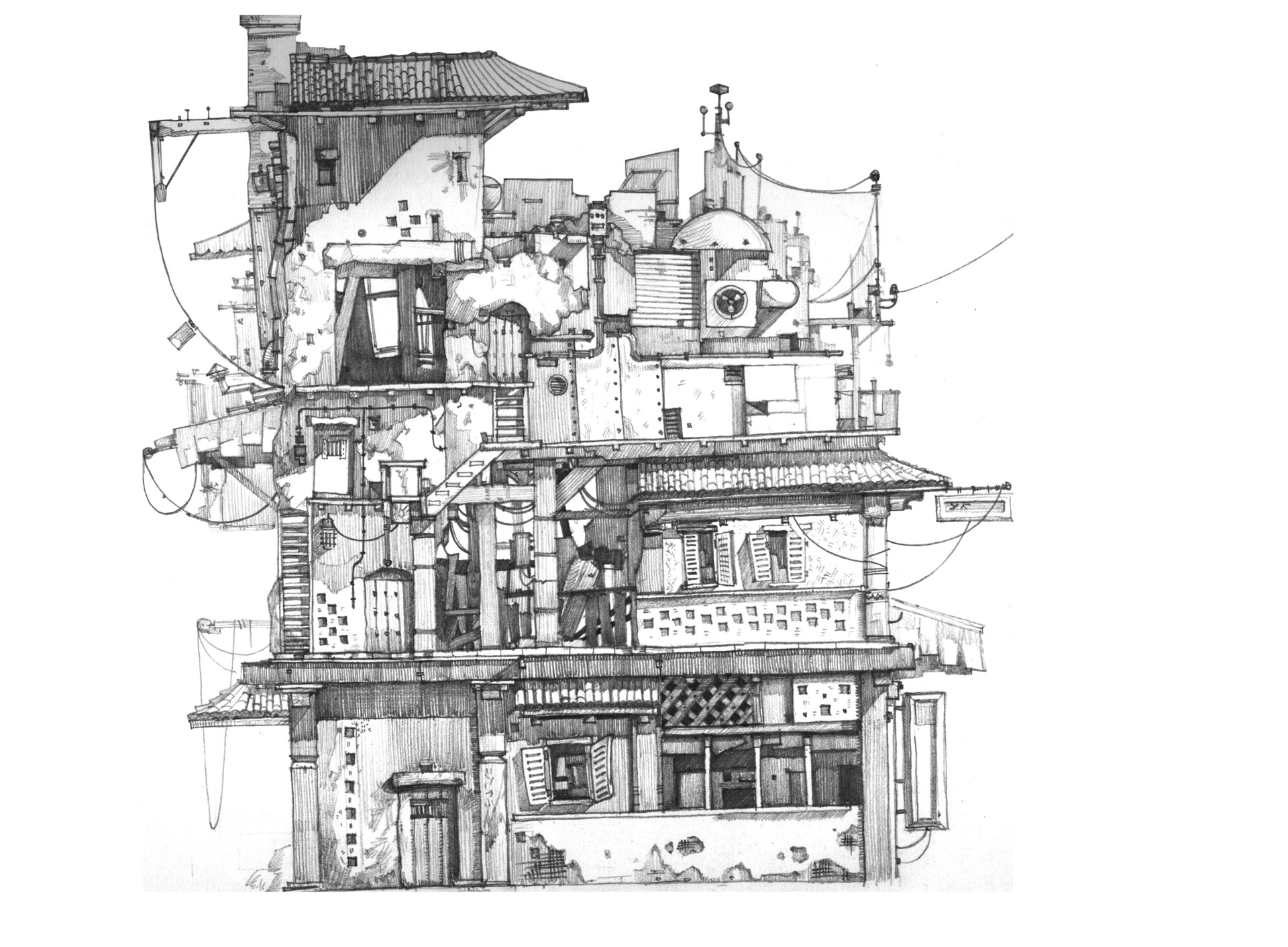 architectural structure sketch
