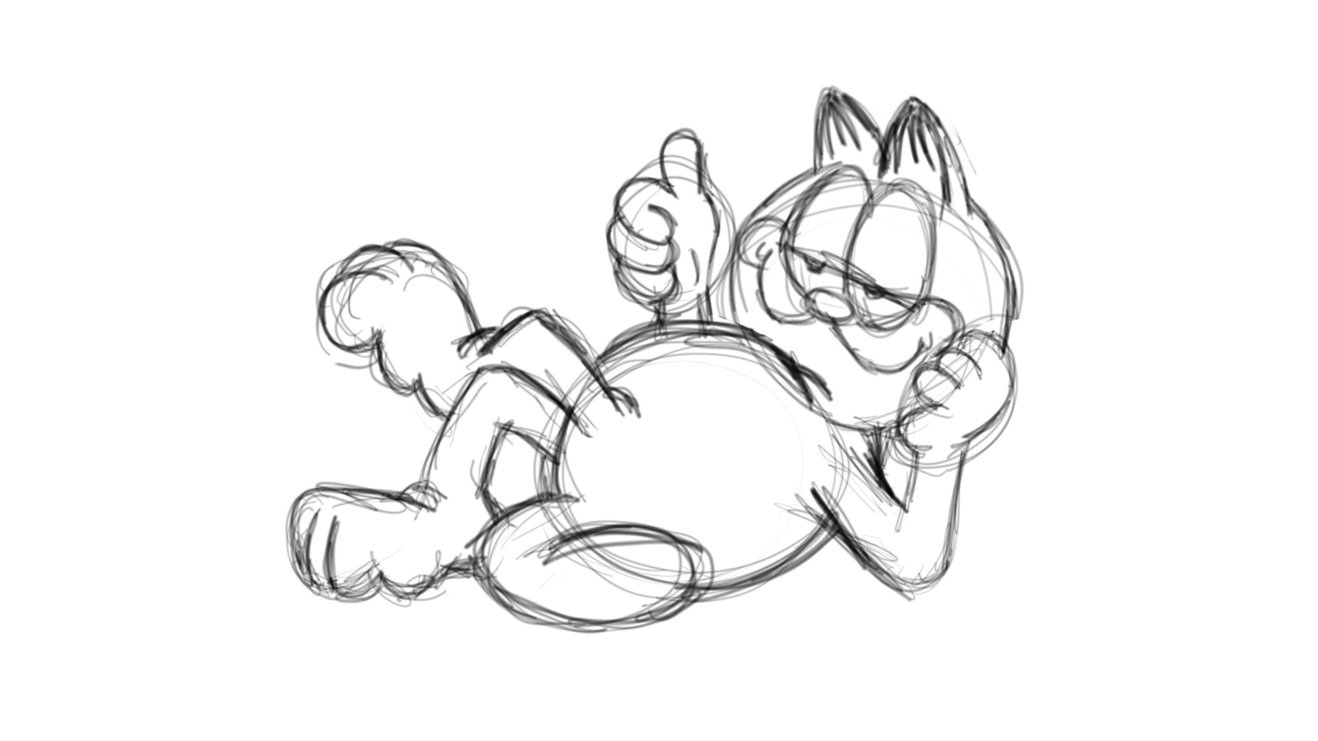 Chris Uminga on X Another sketch of two characters Ive never drawn  before garfield and Odie Growing up Jim Davis was one of my heroes  garfield odie ihatemondays lasagna art artist childhood 
