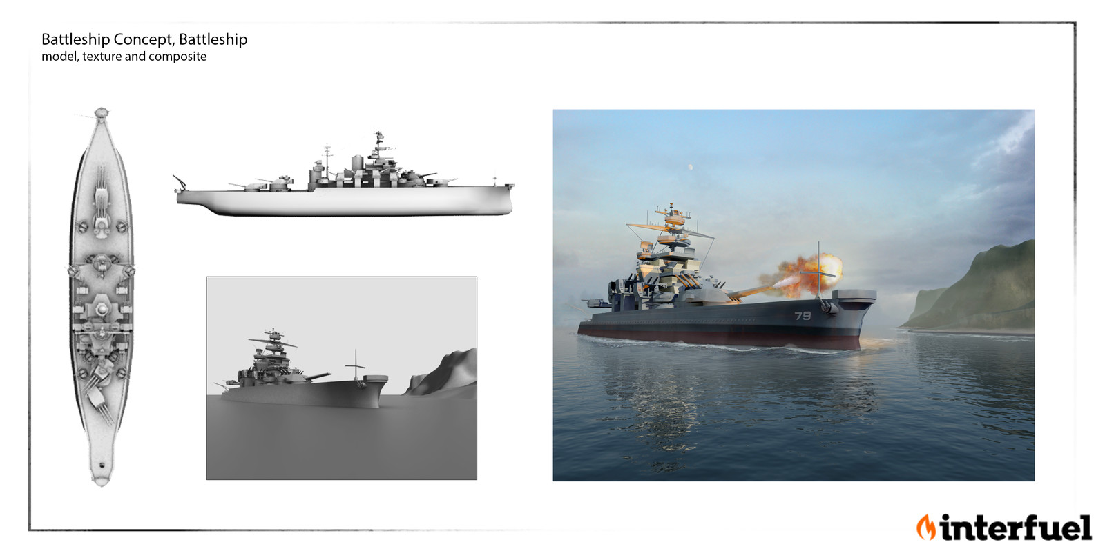 Battleship: Concept , design, model and composite