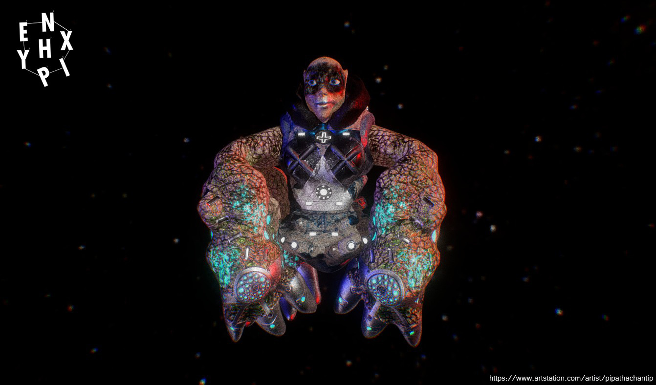 P I X N E Y H Workshop Sci Fi Armor Suit Infested Concept Art Dressed in kirin armor (monster hunter). sci fi armor suit infested
