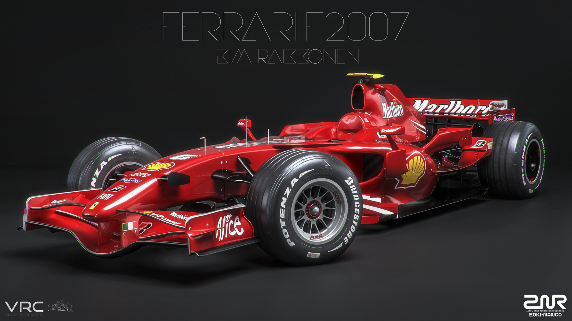 今週のおすすめ製品 Zoki Nanco Kimi - F2007 Ferrari - ZNR3D - Nancorocks - ミニカー