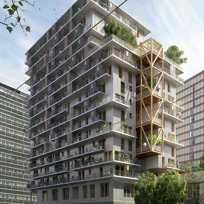 Play time architectonic image flint architectes ecole logements paris 2015 02
