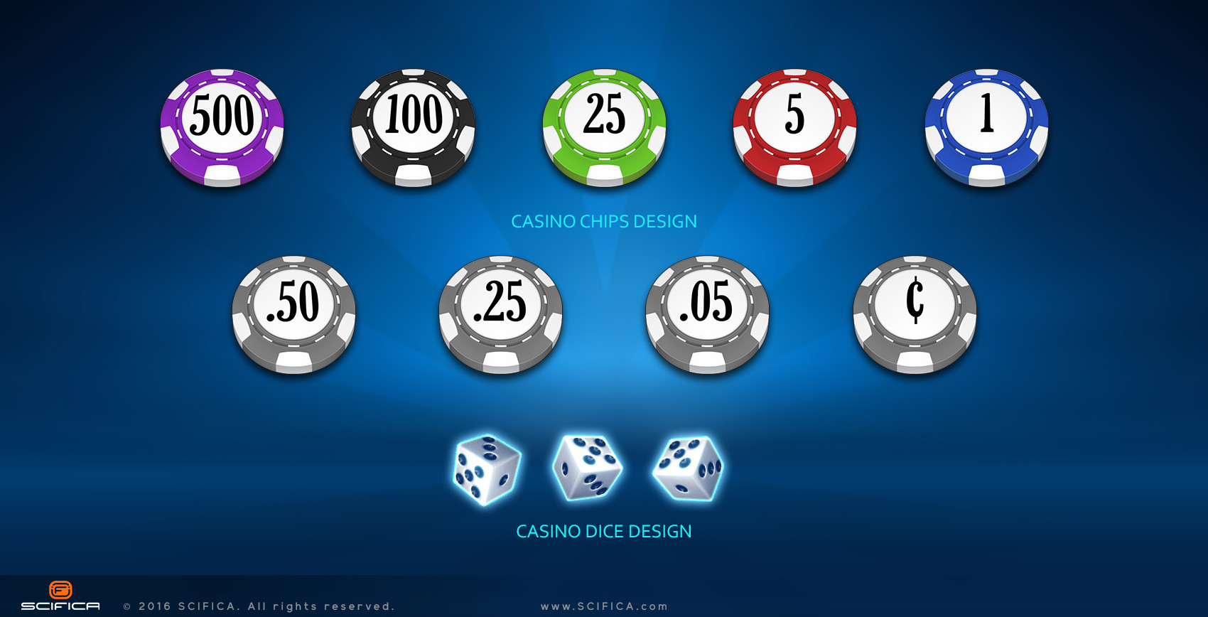 Casino virtual game asset for design casino games. Asset design