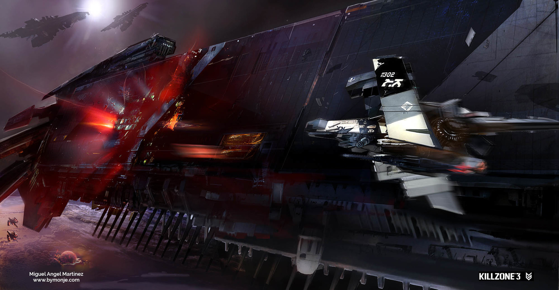 Killzone-3-Stahl-Cruiser-Damaged-Concept.