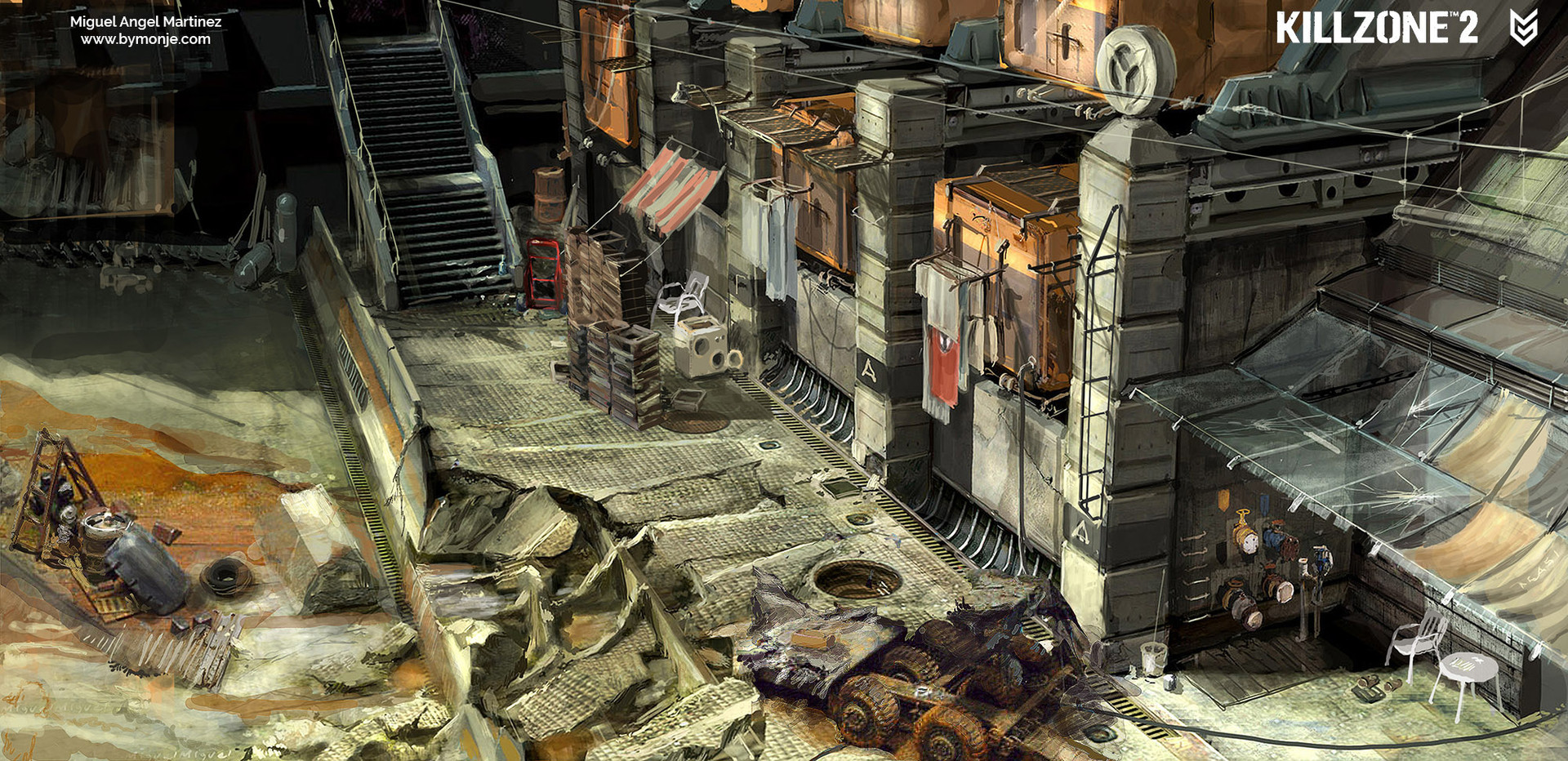 Artstation Killzone Early Environment Concept Miguel Martinez