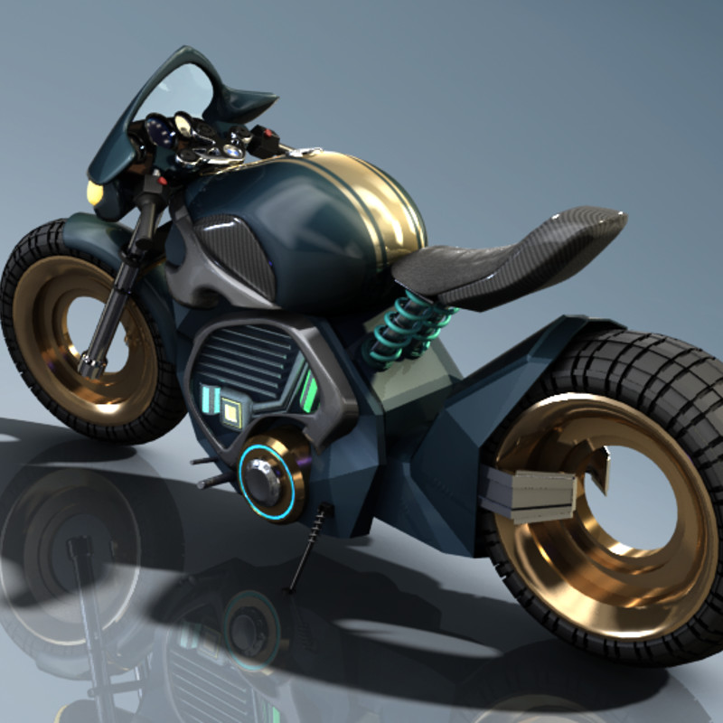 Futuristic Motorcycle