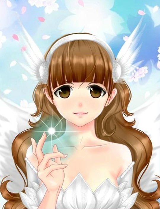 Artstation Risha Blue Fairy Angel Anime