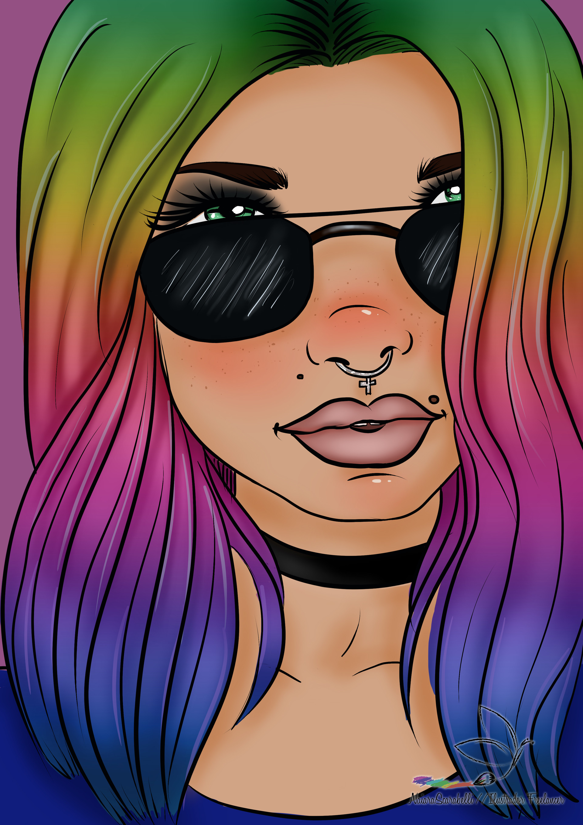 ArtStation - Rainbow hair