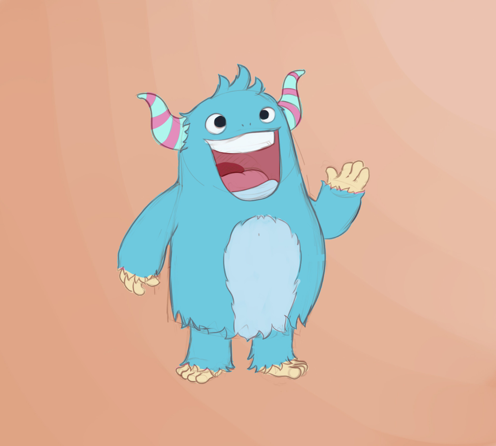 ArtStation - Cute little blue monster ArtStation - Cute little blue monster