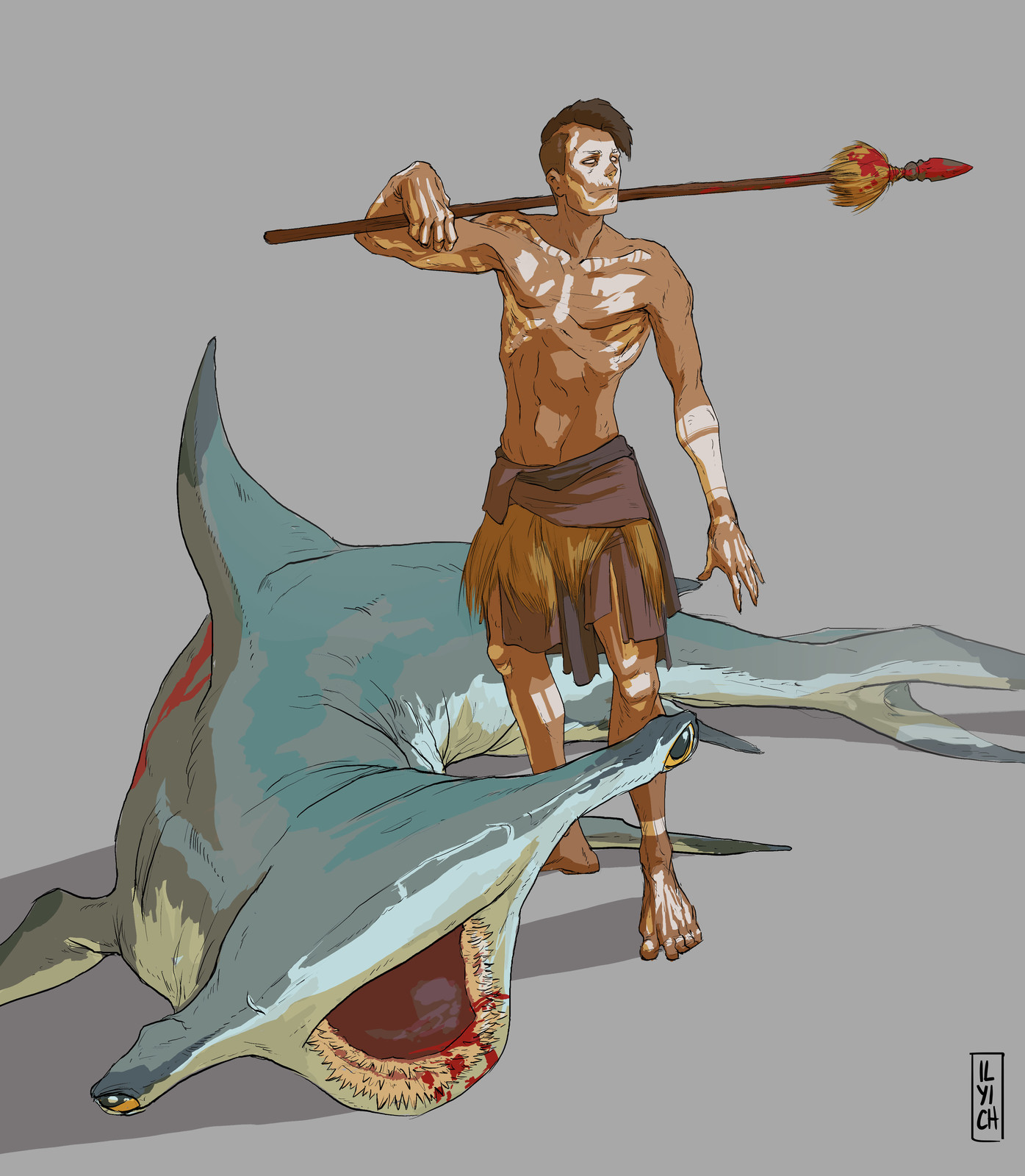 Maori shark hunter