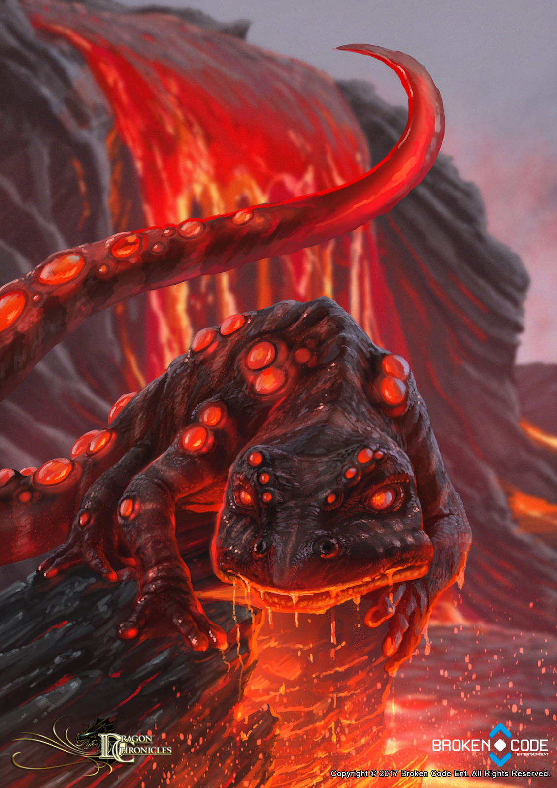 Striped Lava Salamander - Dragon Chronicles