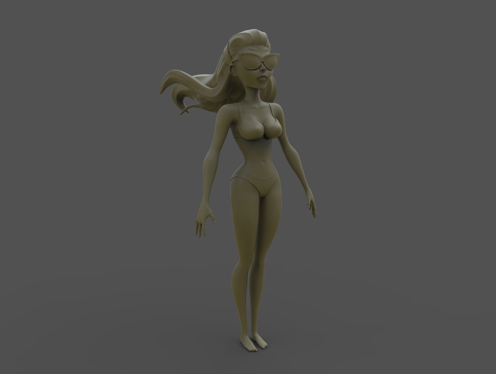 Keyshot render of the girl model.