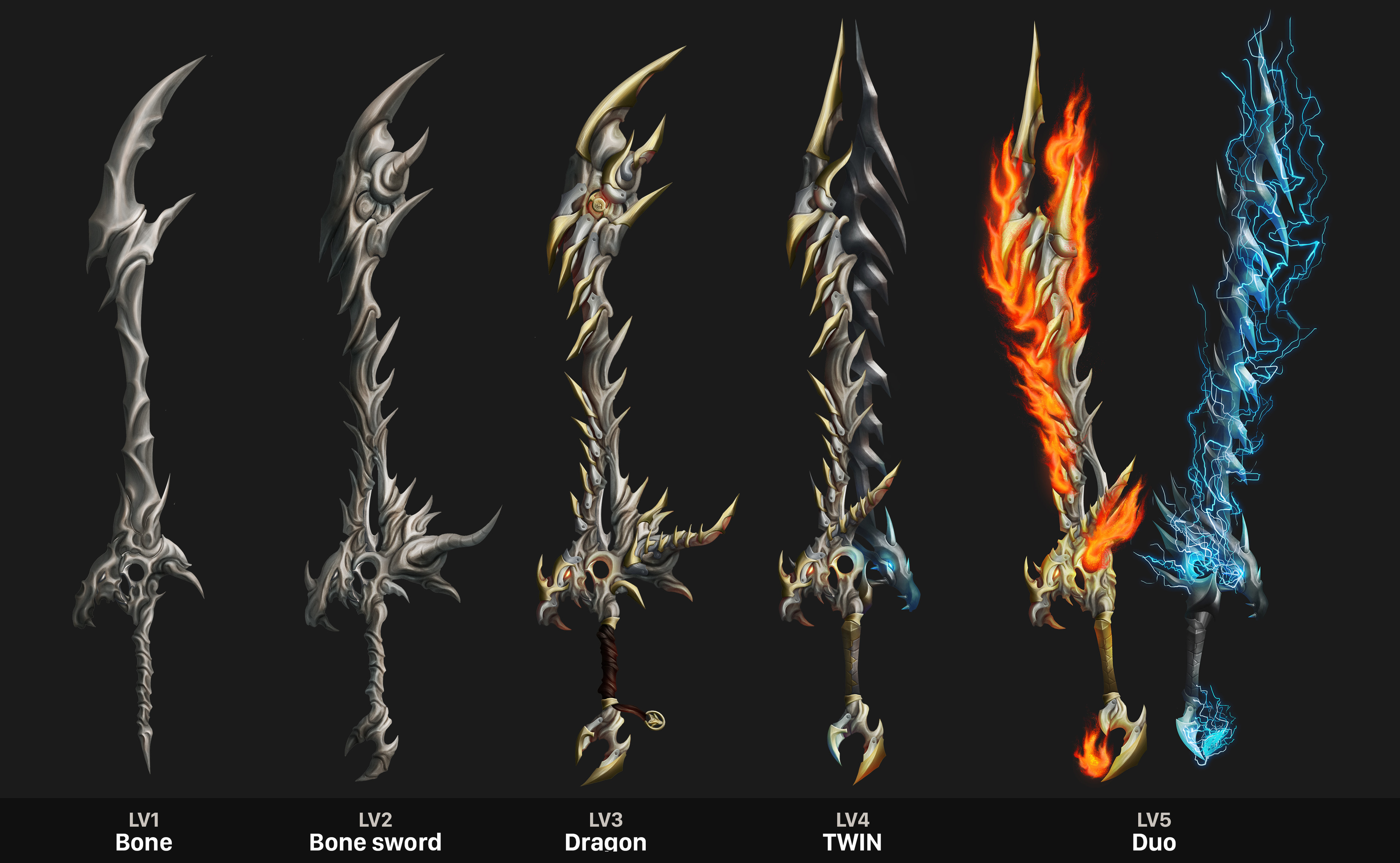 Weapon concept - Dragon bone sword.