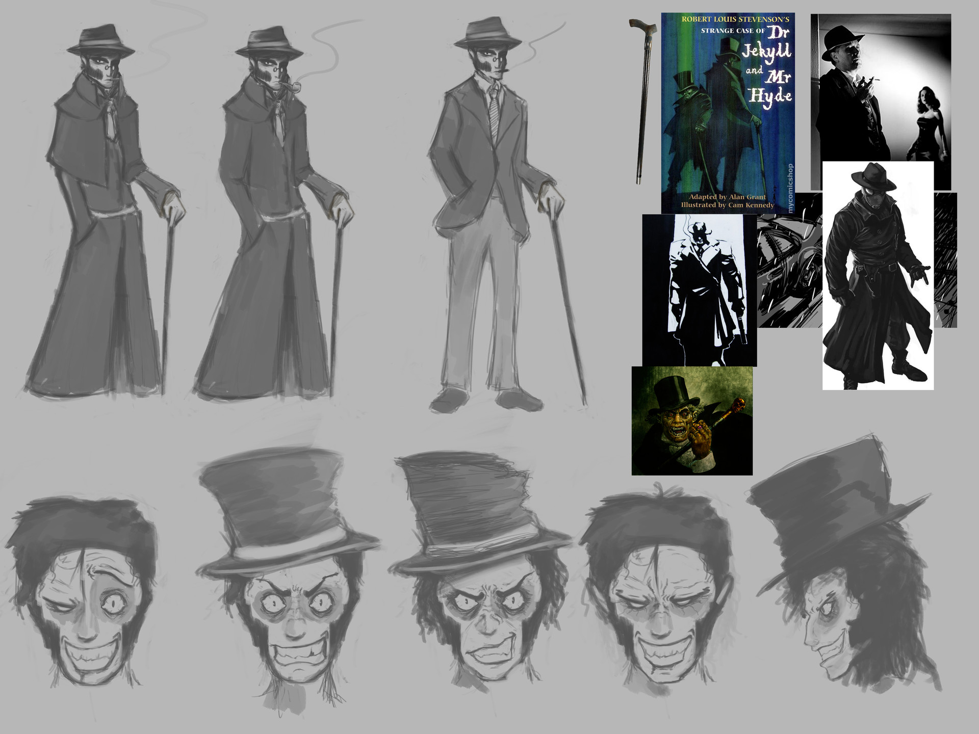 Artstation Noir Detective Jekyll And Mr Hyde Oscar San Miguel