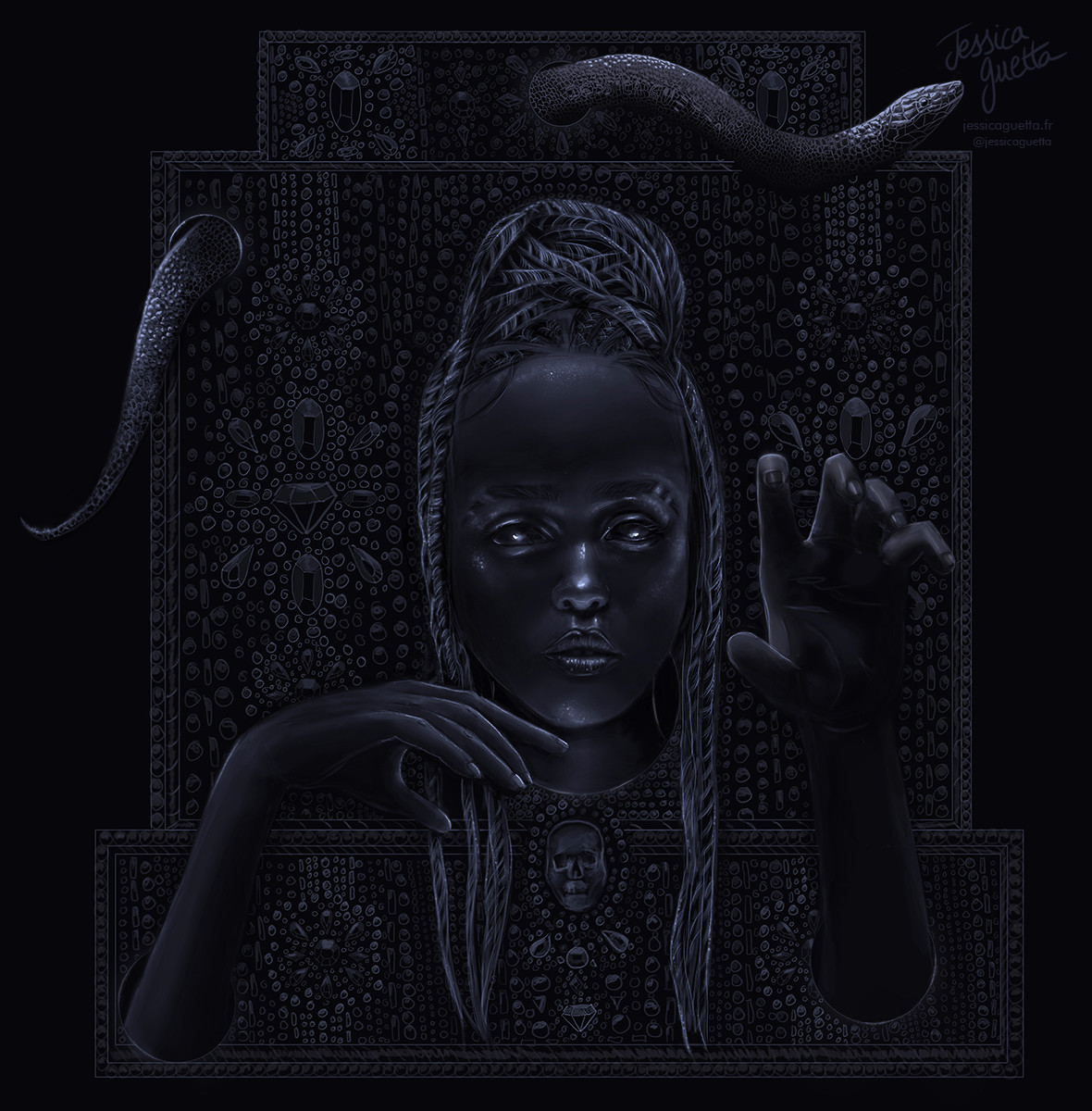 Artstation Dark Temple Du Noir Nait La Lumiere Jessica Guetta