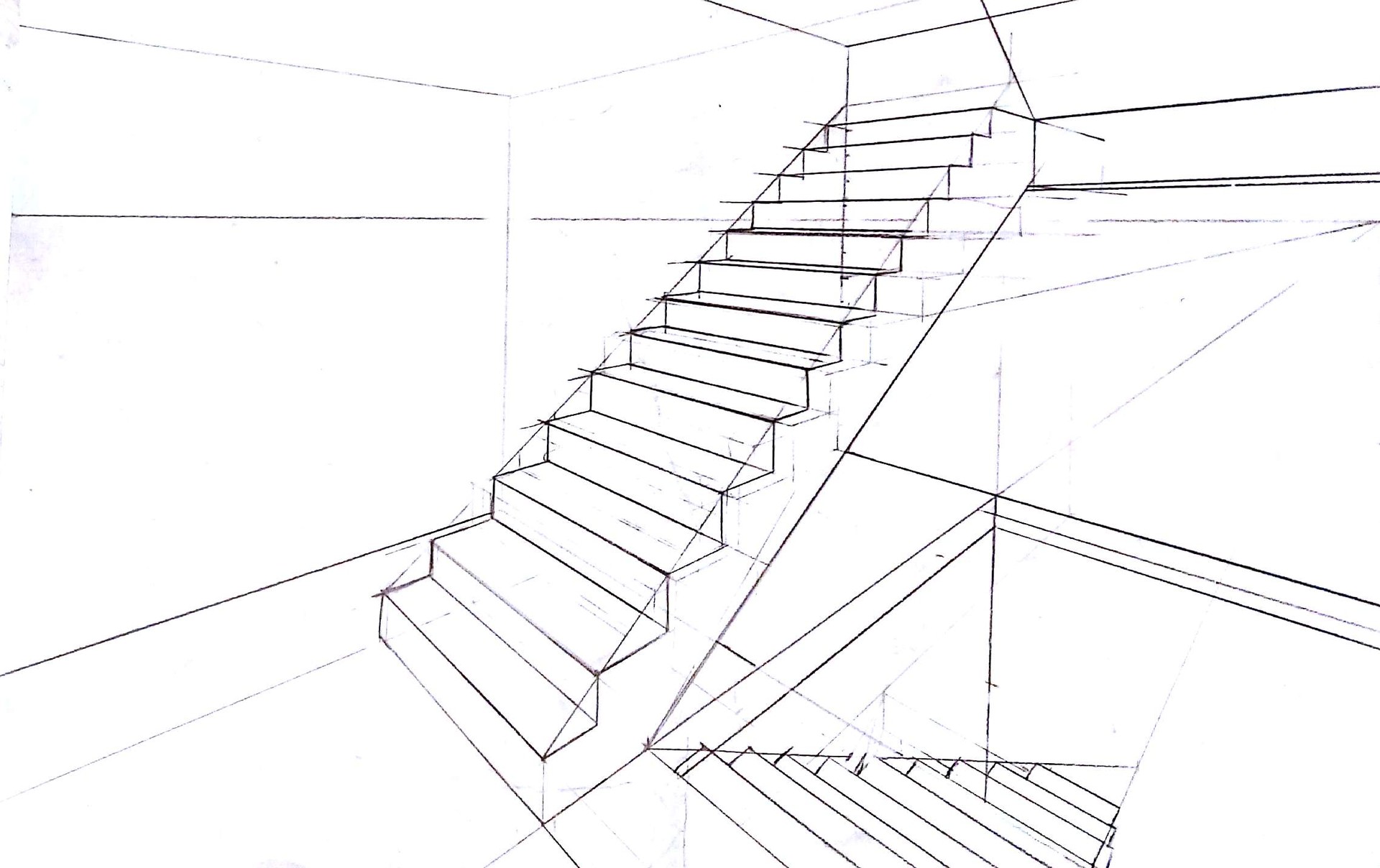 ArtStation Stairs  2 point  Perspective  Kevin Hache