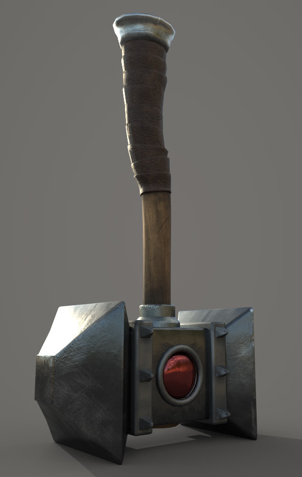 'Hammer of the Beast Warrior'. Some backlighting using iRay renderer in Substance Painter. 