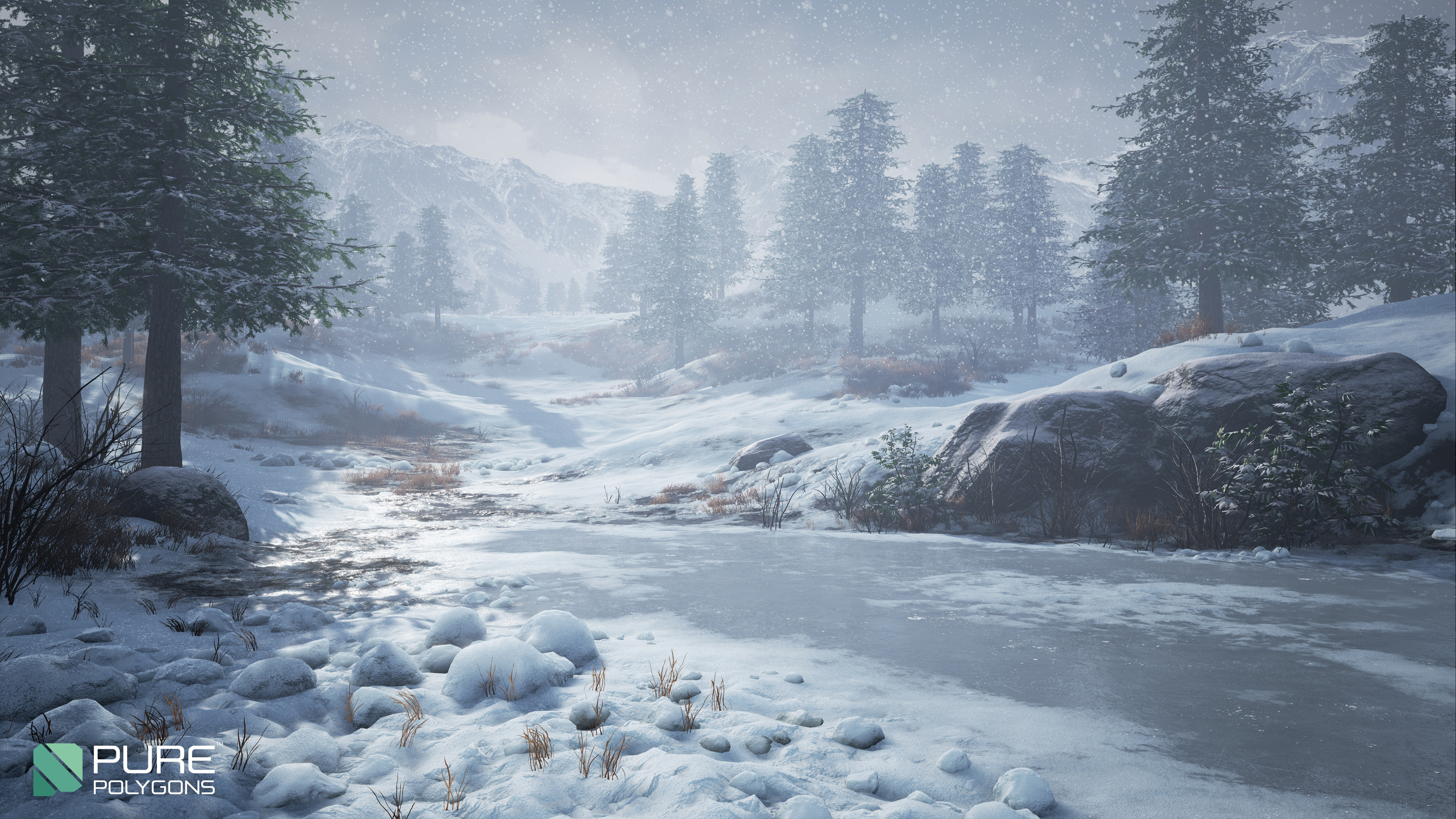 Пейзажи анриал зимние. Зима лес 2 д. Winter environment. Environment texture зима. Ядерная зима.