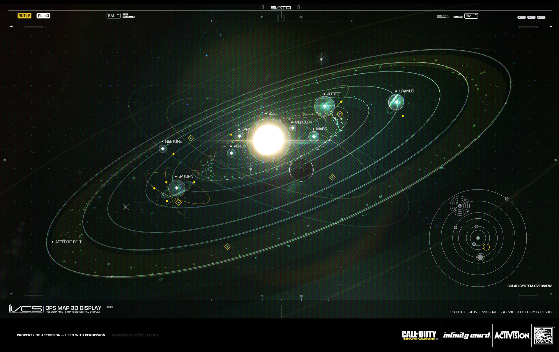Thomas A. Szakolczay Ops Map UI Design Call of Duty Infinite Warfare